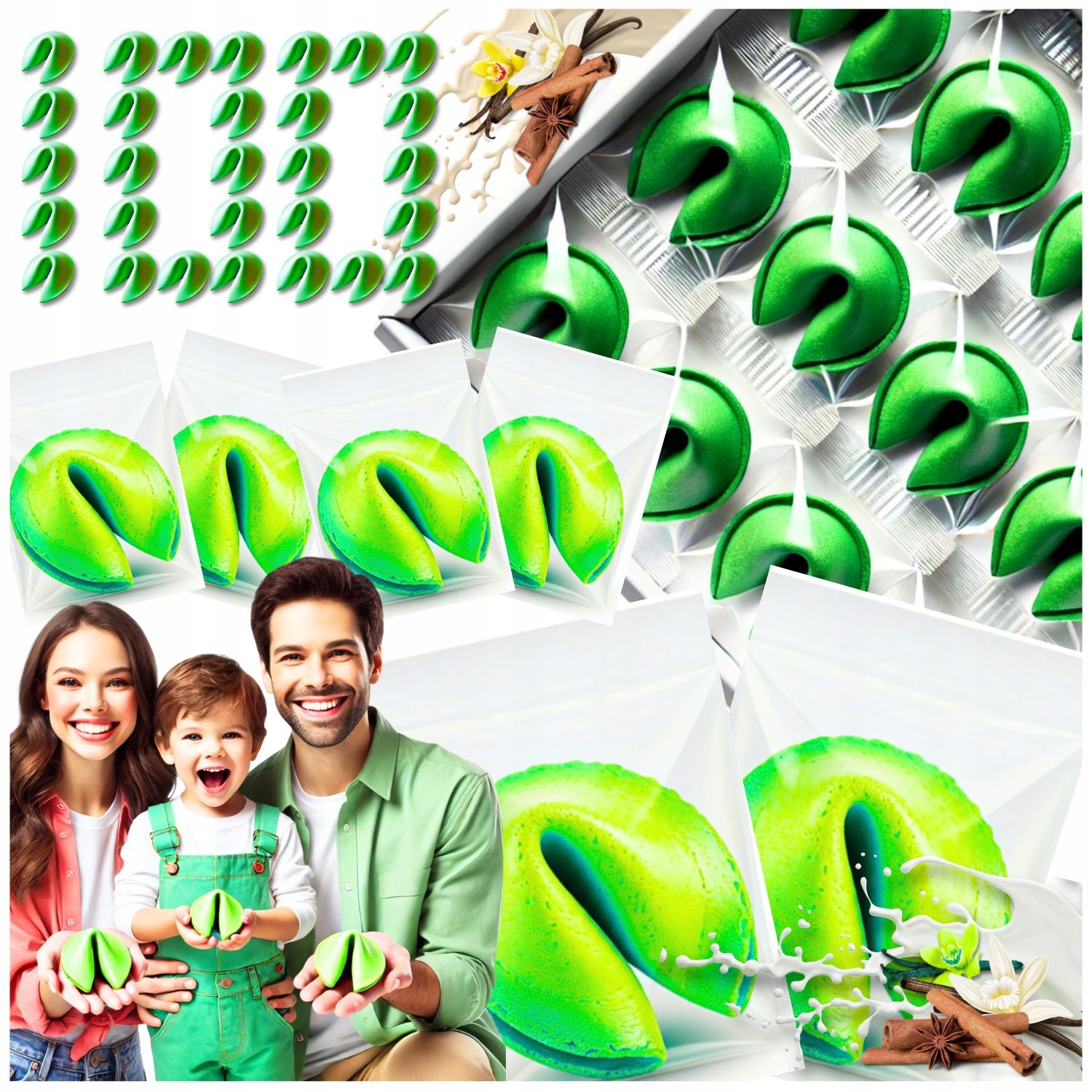 Zelené Čínské Sušenky S Věštbou 100 kusů Jako Dárek Pro Hosty