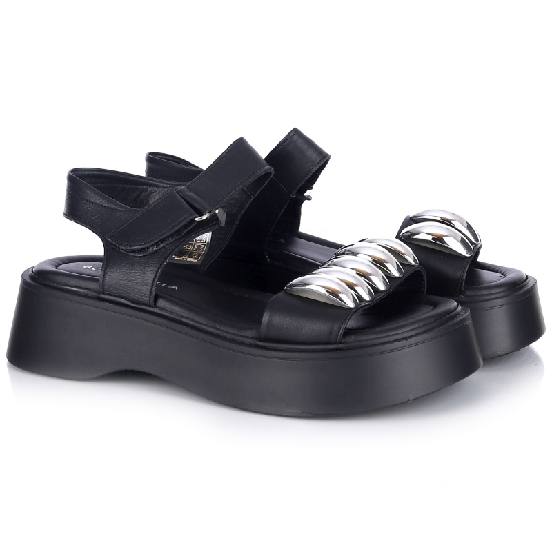 Dámské sandály Bombonella 10T 453.125 01 T 5SYH černé Kůže VEL.38