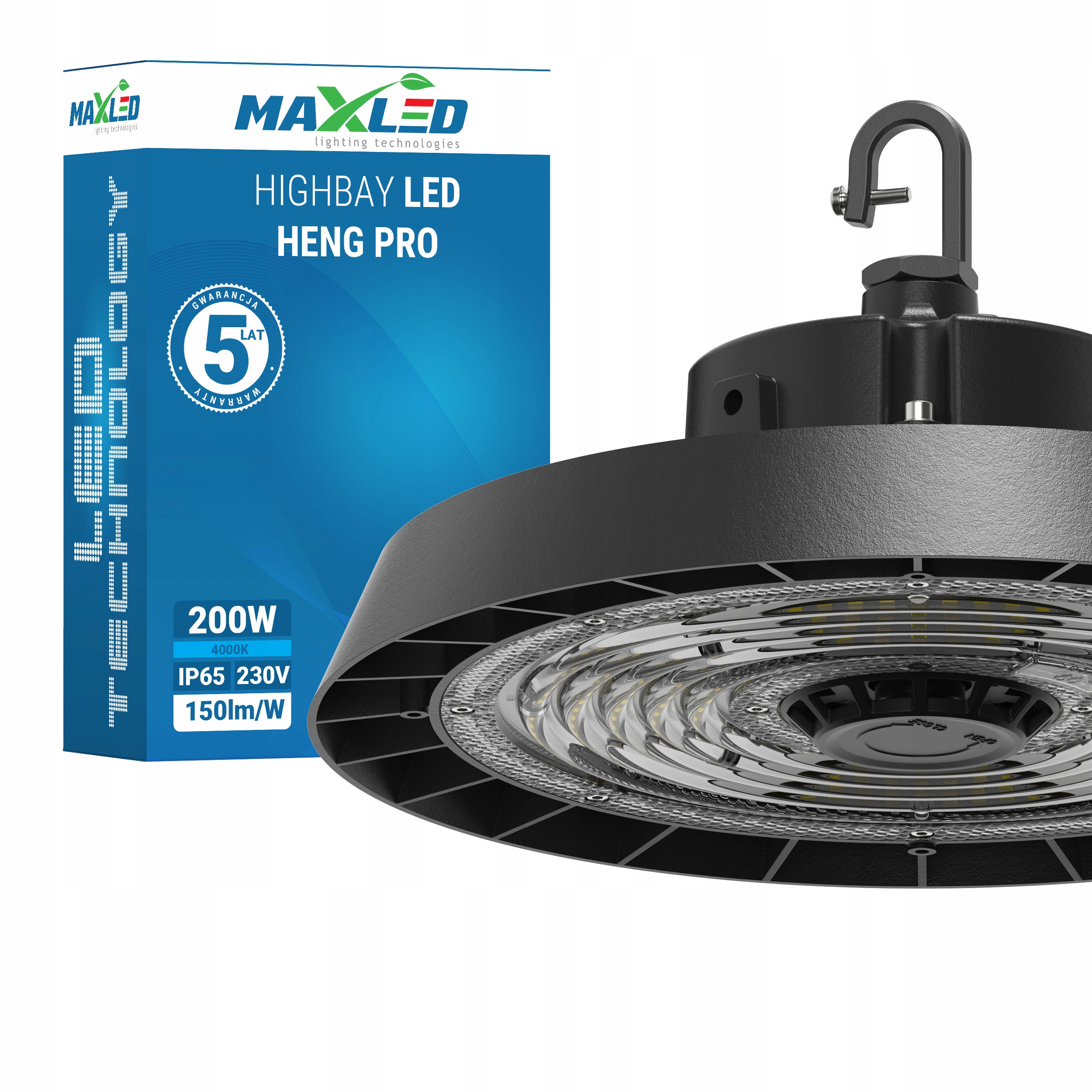 Průmyslová Led lampa High Bay 200W 4000K 30000lm IP65 regulovatelná Výkon