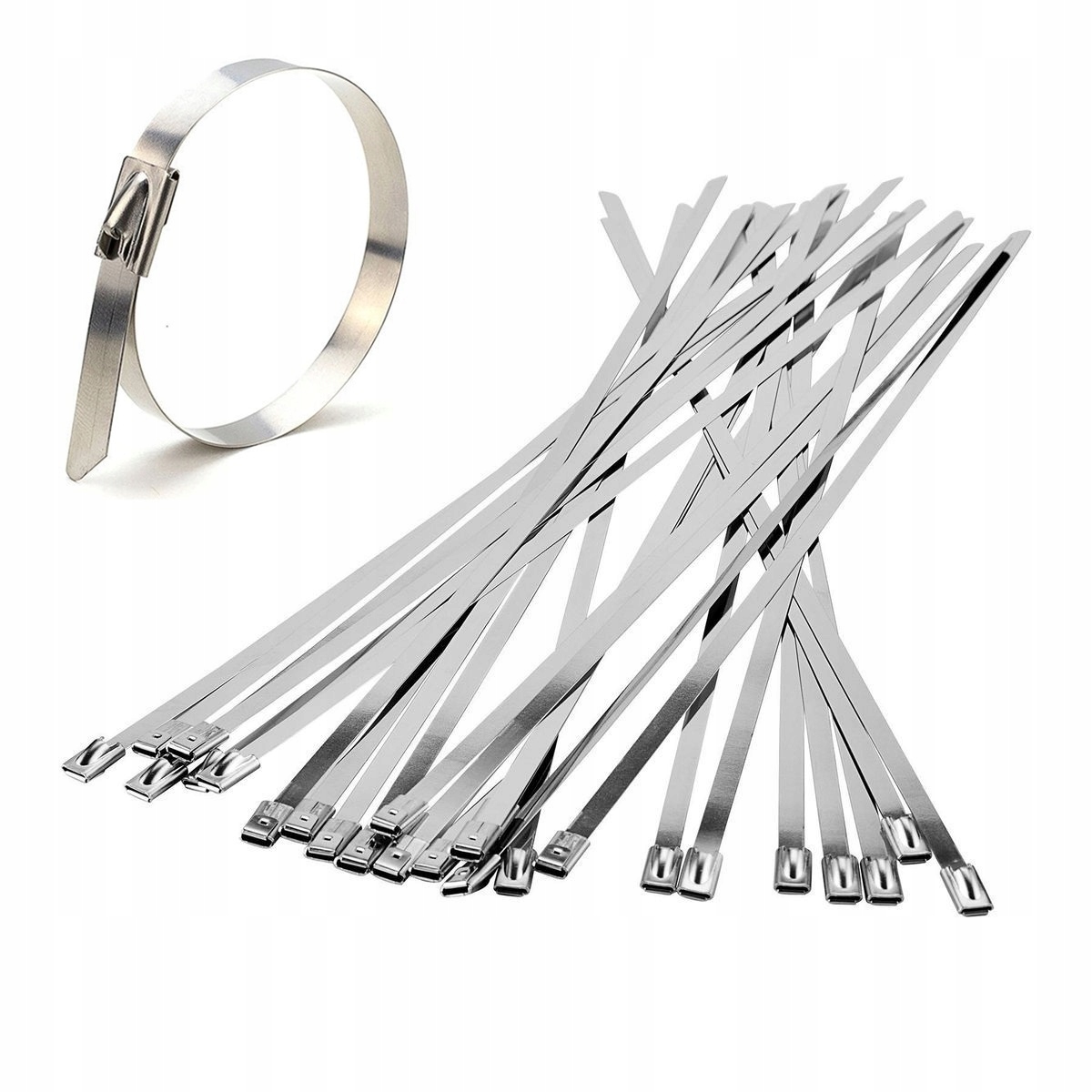 Stalowe Opaski Zaciskowe 100szt 4,6x350mm Metalowe Trytki Nierdzewne