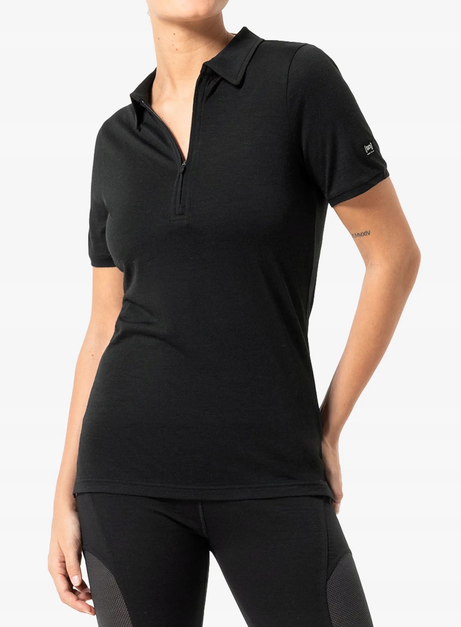 Polokošile Super.natural Zip Polo jet black S