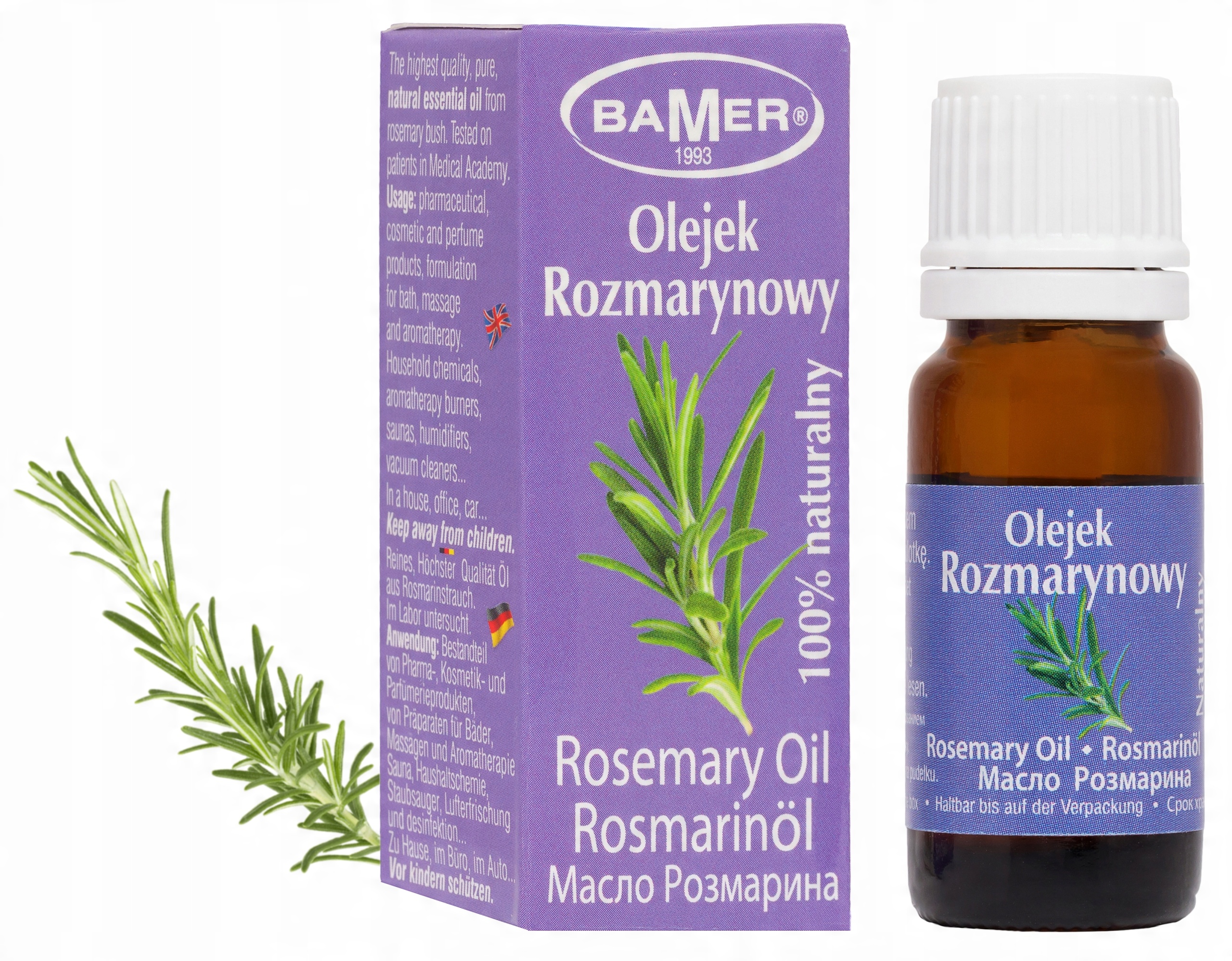 

Rozmarynowy Olejek Eteryczny Bamer 100% Rozmaryn