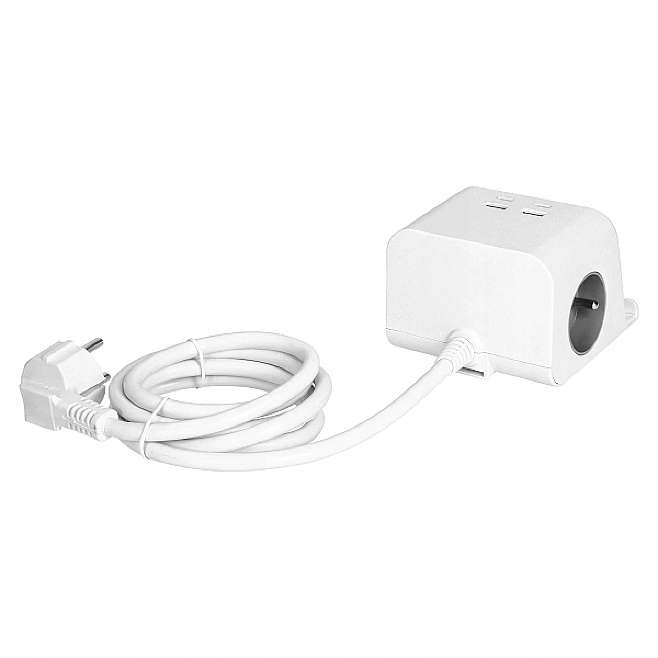 Listwa Zasilająca Przedłużacz Nabiurkowy Indukcja Ładowarka USB A+C 1,4m Liczba gniazdek 2 szt.