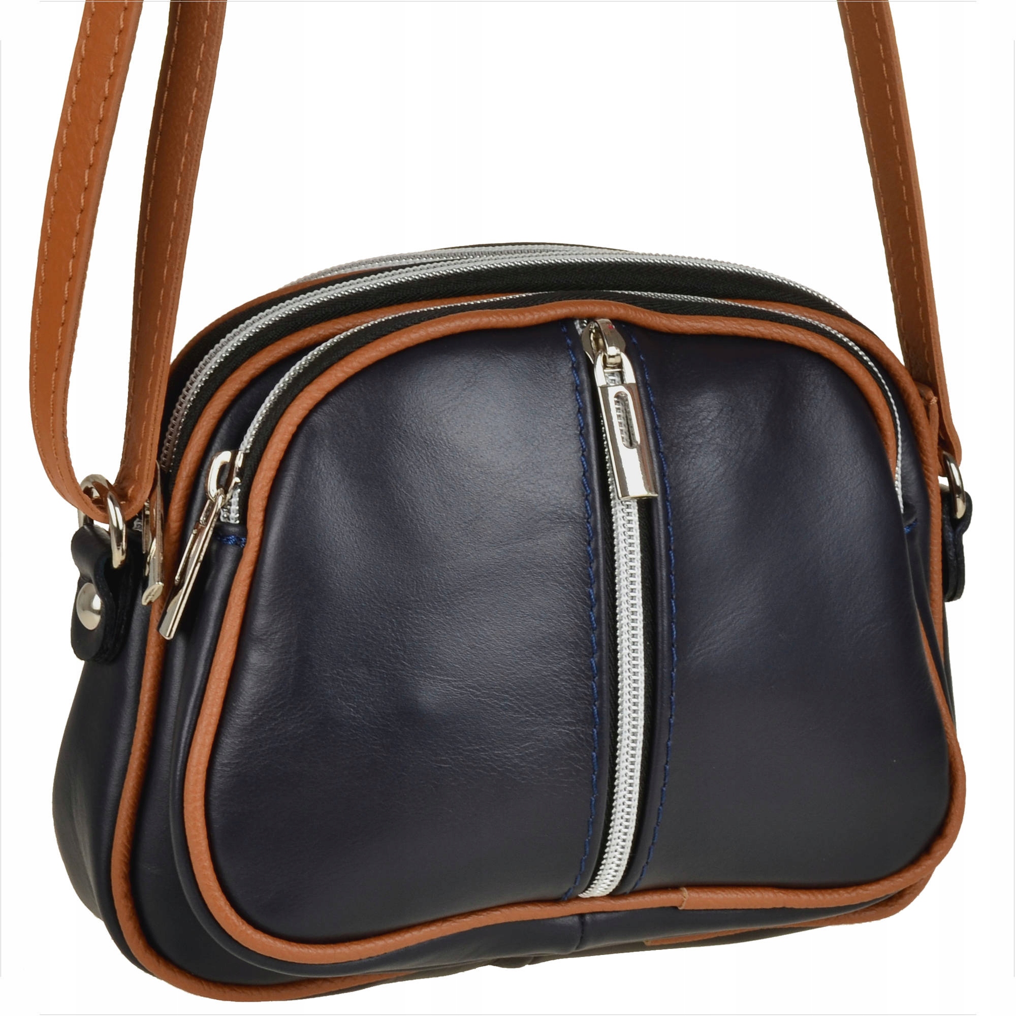 

Torebka damska włoska skóra naturalna czarna