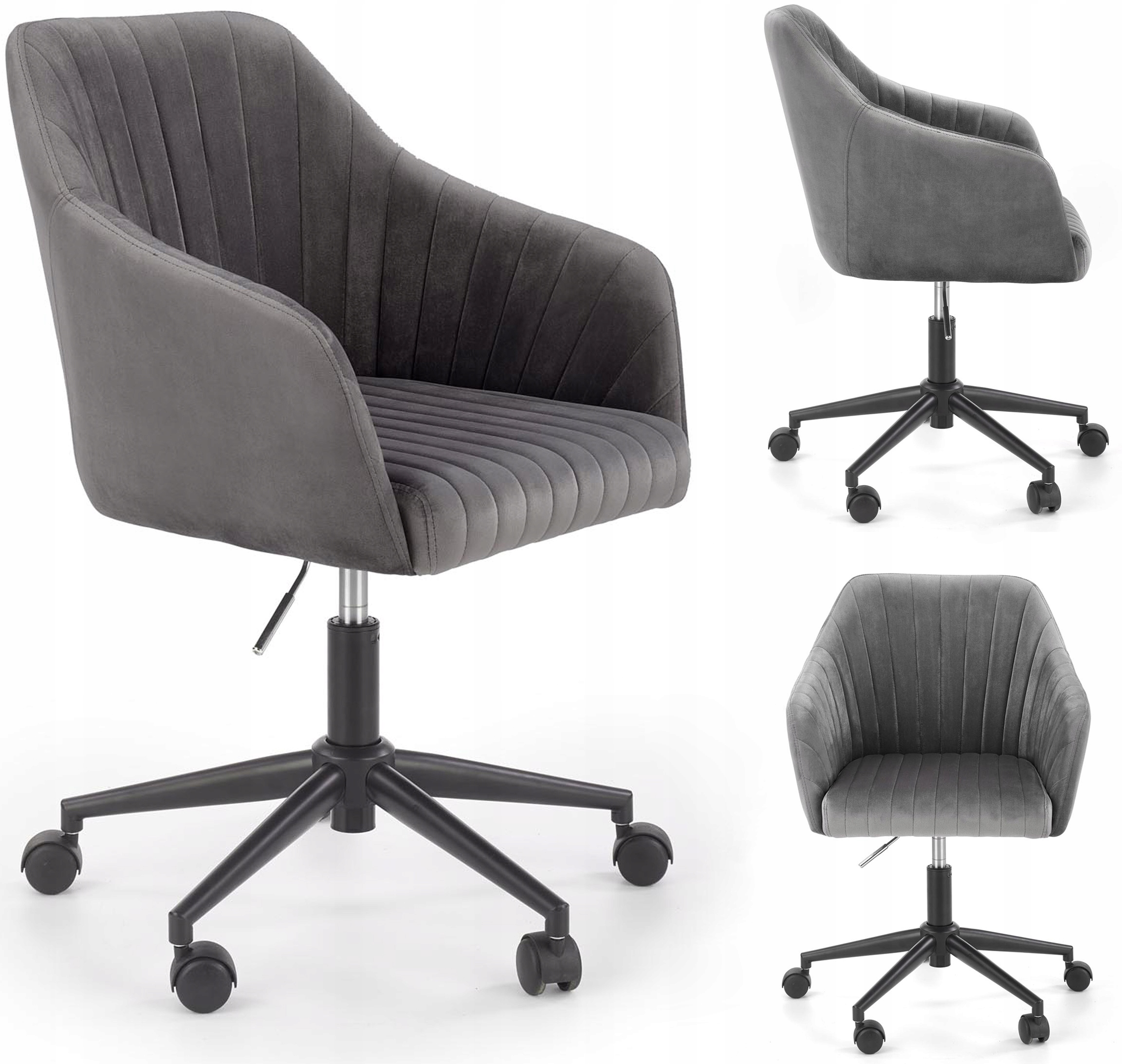 

Krzesło Obrotowe Feraro Fotel do Biurka Szary loft