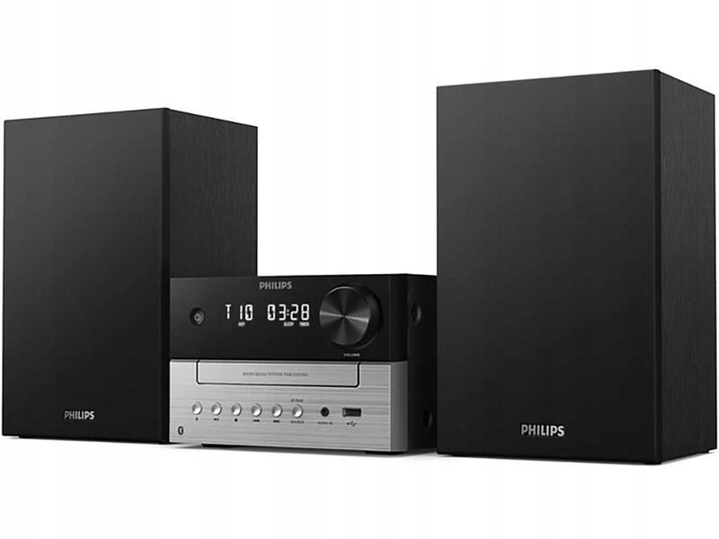 Wieża Philips TAM3205M 12 Czarna, Odtw.CD, Bt, Tuner Dab+, Fm, Usb