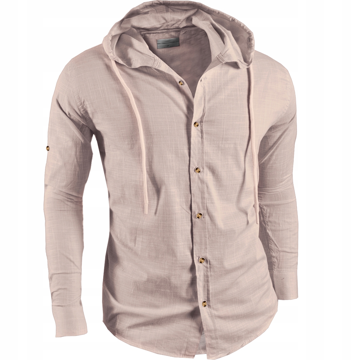 Pánská košile Casual Longsleee Mikina Regular s kapucí