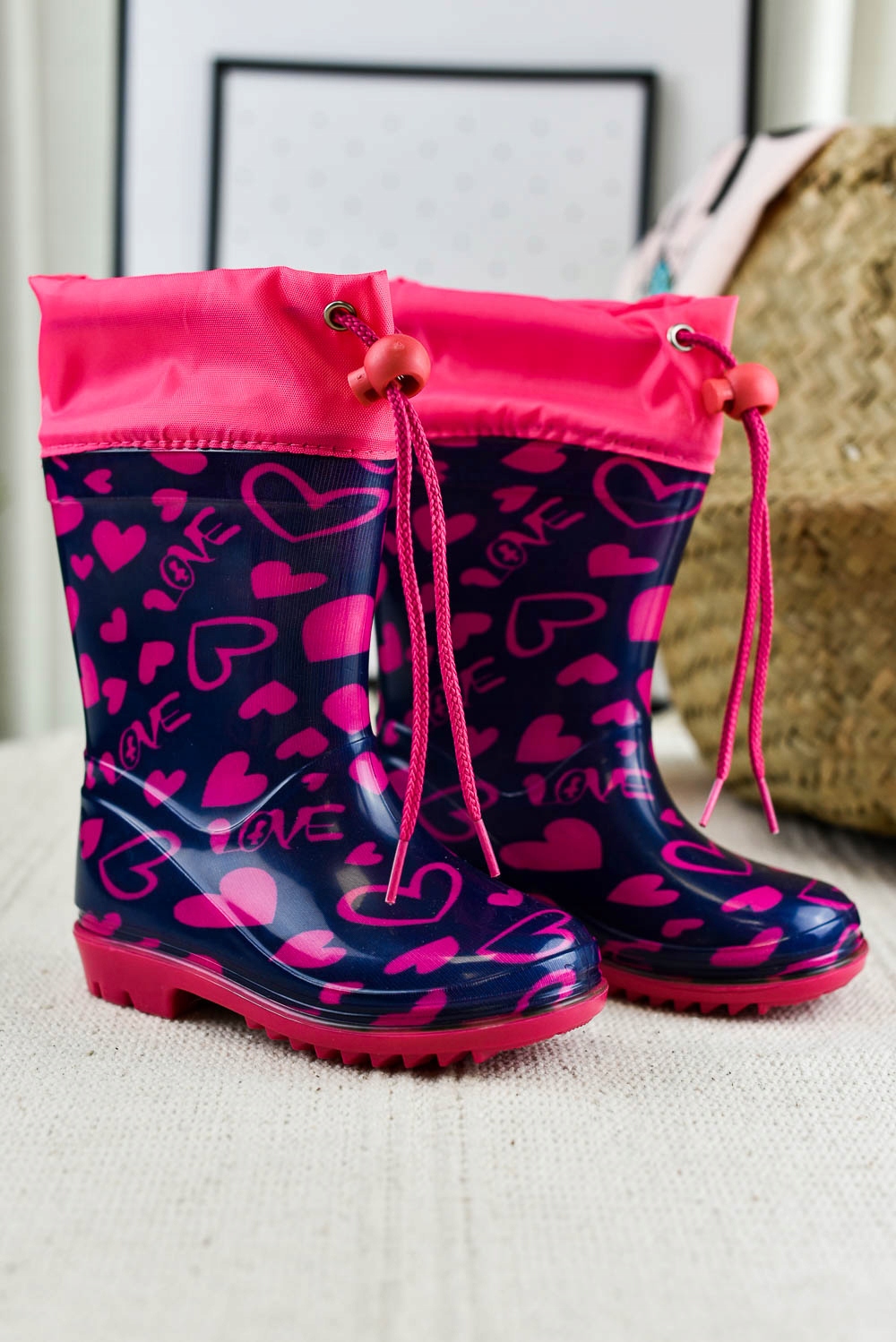 Kalosze dziecięce Serducha granatowo-różowe (29) Kod producenta Serducha