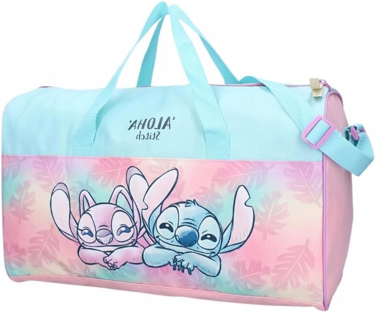 TORBA SPORTOWA DLA DZIEWCZĄTEK STITCH SZKOŁA 40 CM REGULOWANY PASEK