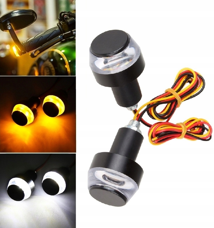 

2x Kierunekowskaz Do Motoru Drl Led Końcówki