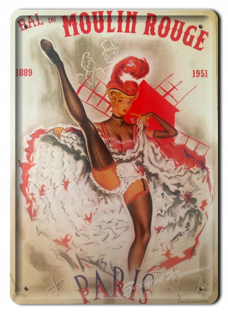 Moulin Rouge Metalowy Szyld Plakat Retro #02872