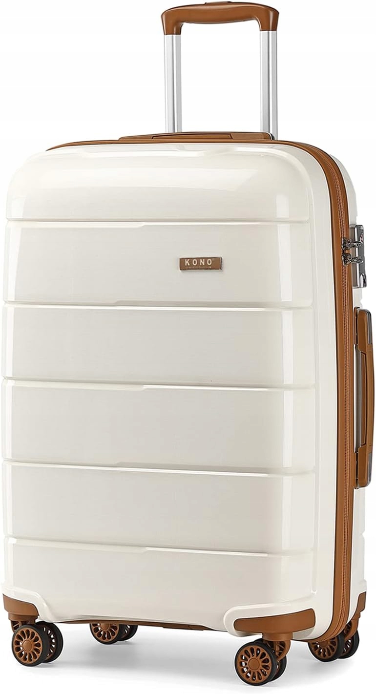 Kono Elegantní tvrdý kufr 65x46 cm Tsa zámek 66L lehká otočná 4 kola