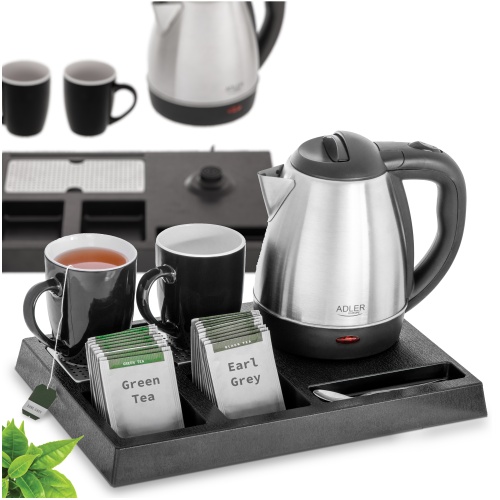 Bezdrátová Hotelová Elektrická Konvice, 2 Šálky, Uvítací Set