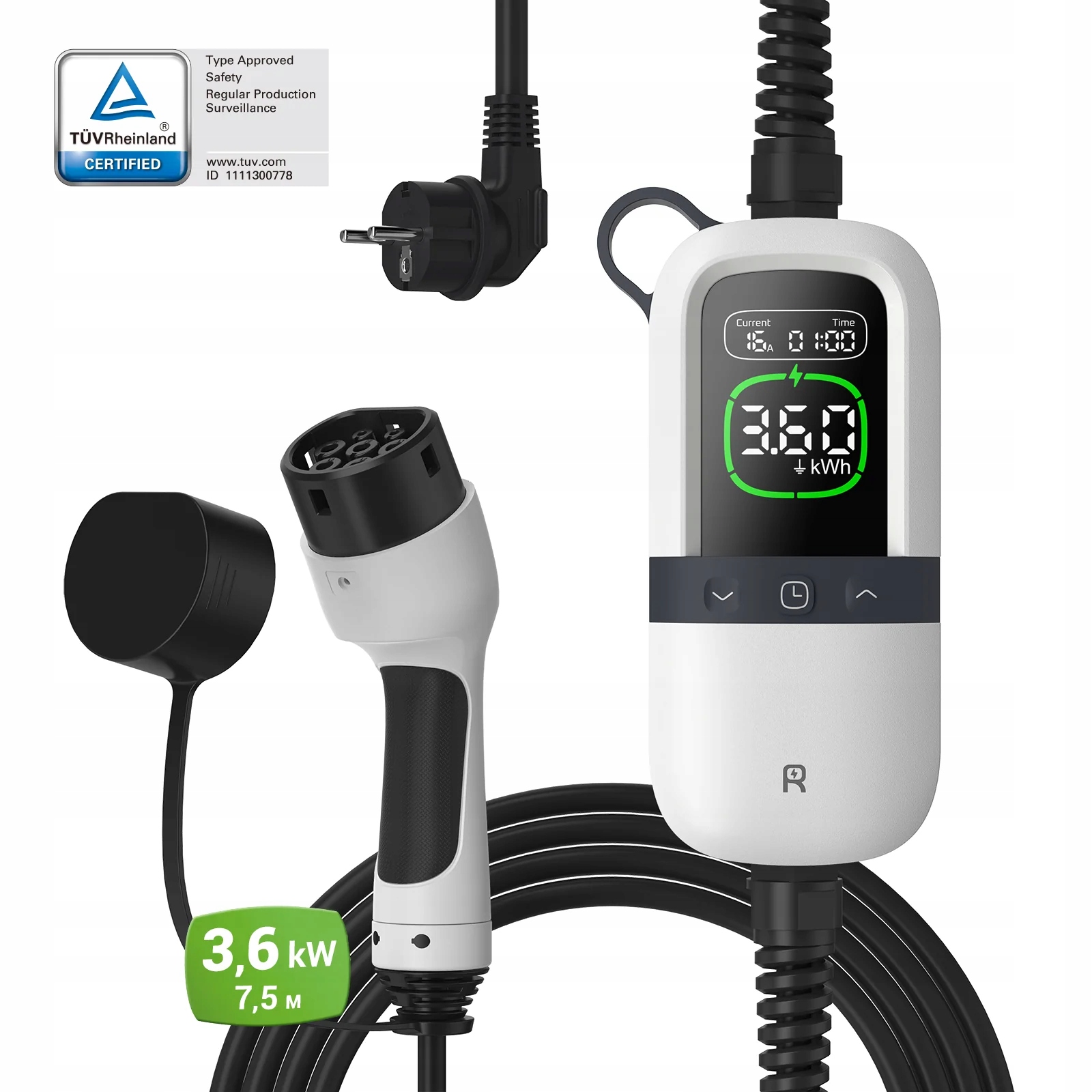 Mobilní nabíječka Premium Ev Rheidon PC200 3,6 kW 7,5M taška 6-16A