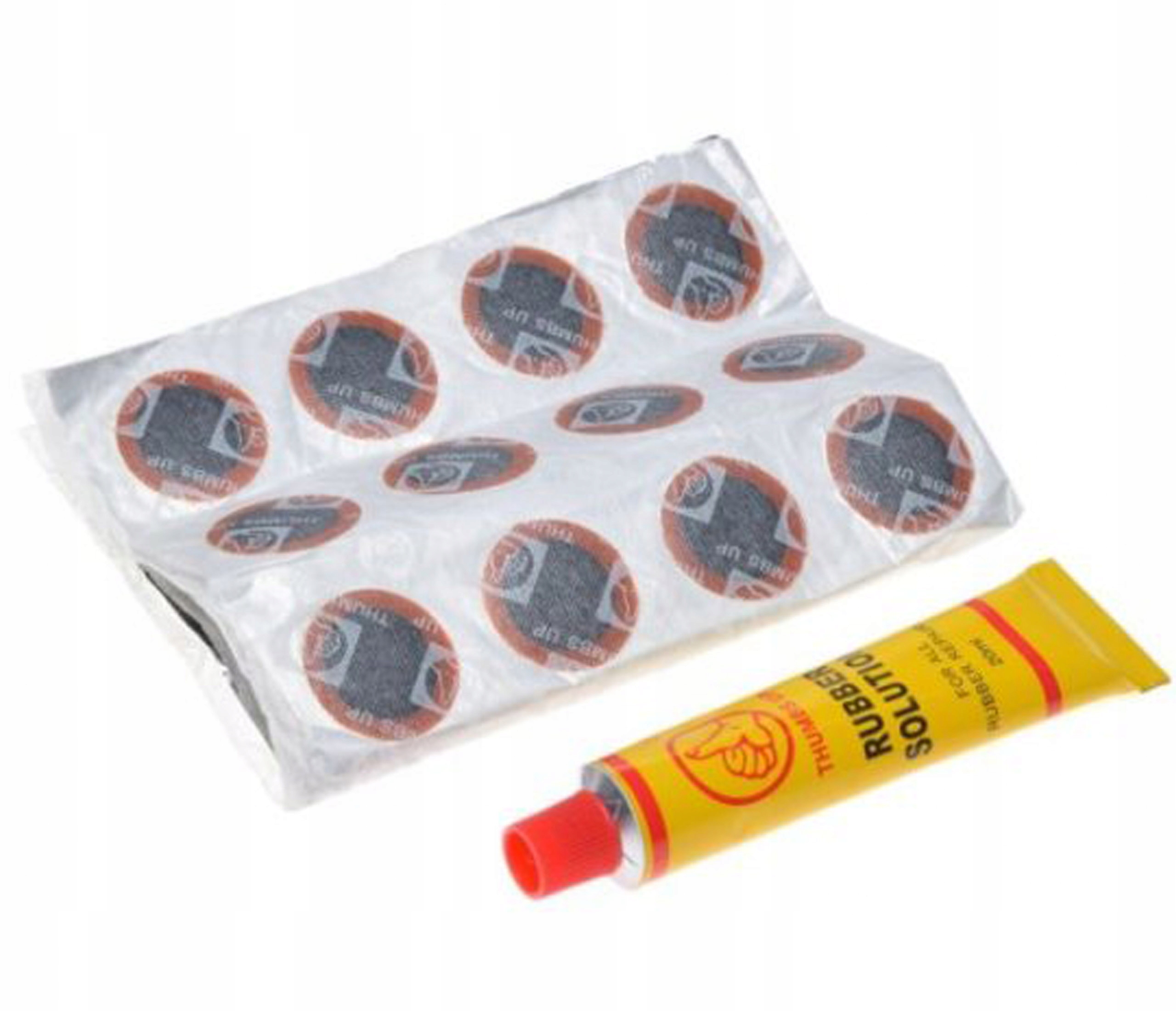 

Zestaw Naprawczy Dętki Klej 20ml Łatki 23mm 48szt