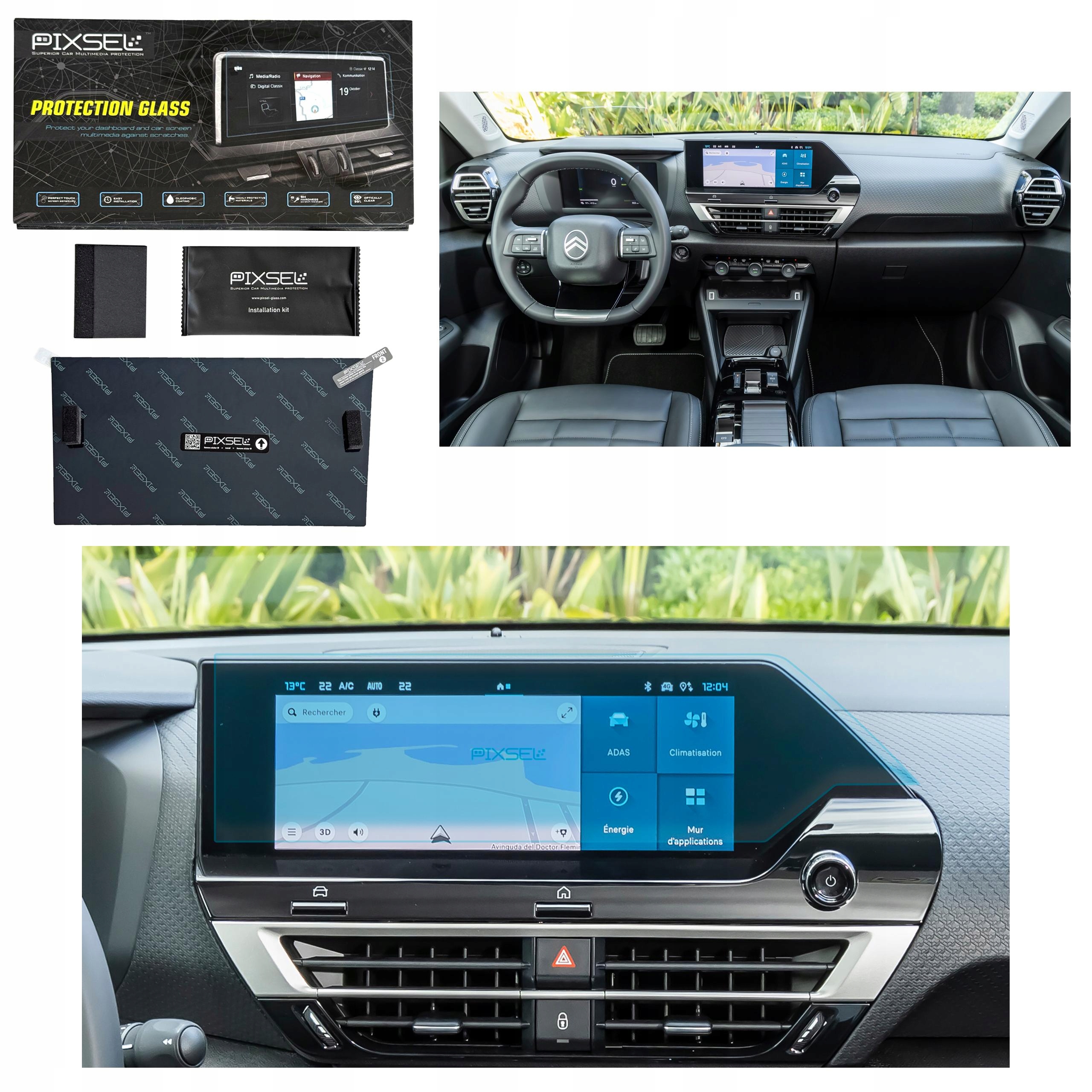 Antyodciskowe Matowe Szkło Ochronne Citroen C4-15.3“ 2025-na monitor