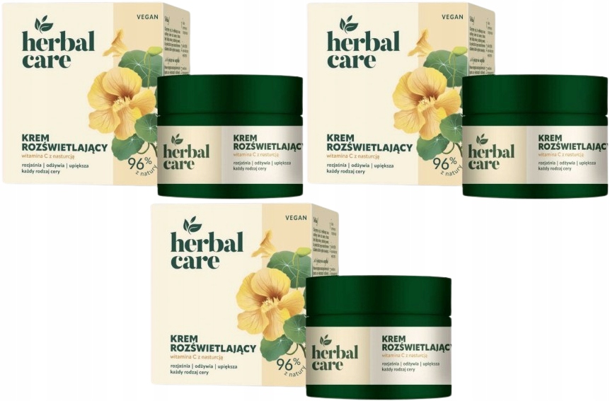3 kusy Herbal Care Rozjasňující krém Vitamín C s naturií alantoinem