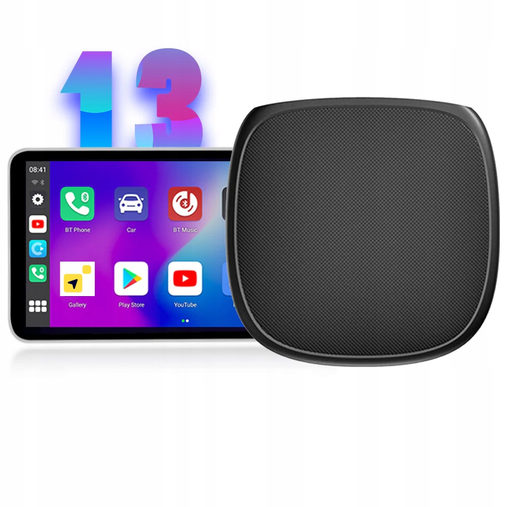 CAR AI BOX BEZPRZEWODOWY ADAPTER CARPLAY I ANDROID AUTO PROCESOR 4GB