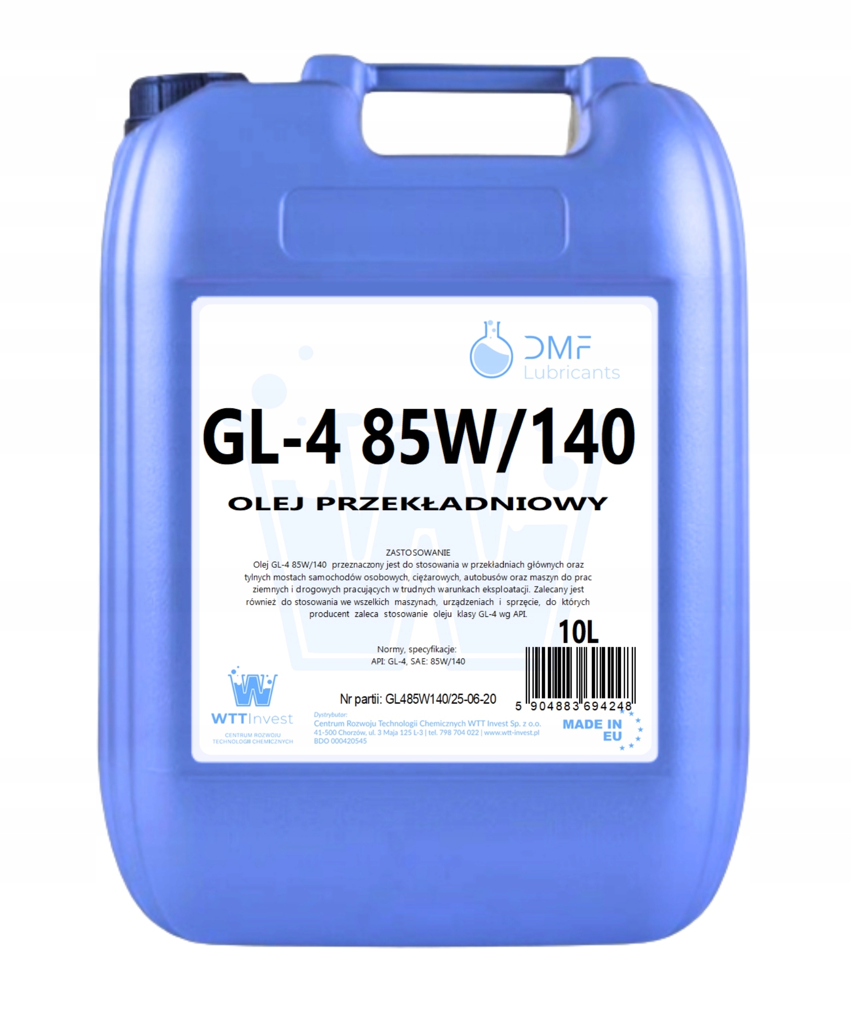 Olej przekładniowy GL-4 85W/140 10 L