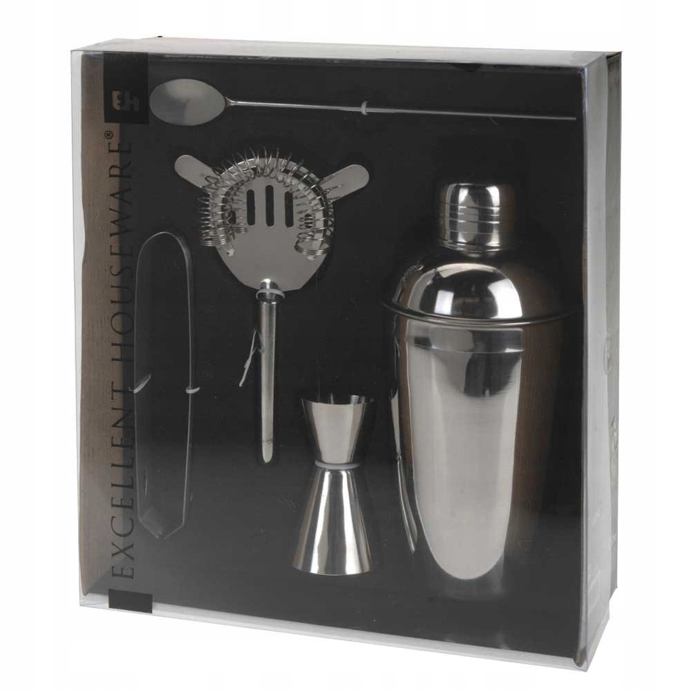 Zestaw BARMAŃSKI SHAKER do drinków miarka stal 5 el. Prezent dla mężczyzny Producent Excellent Houseware