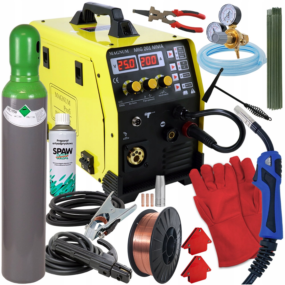 Зварювальний апарат Magnum MIG 201 MMA TIG migomat 3в1 230В