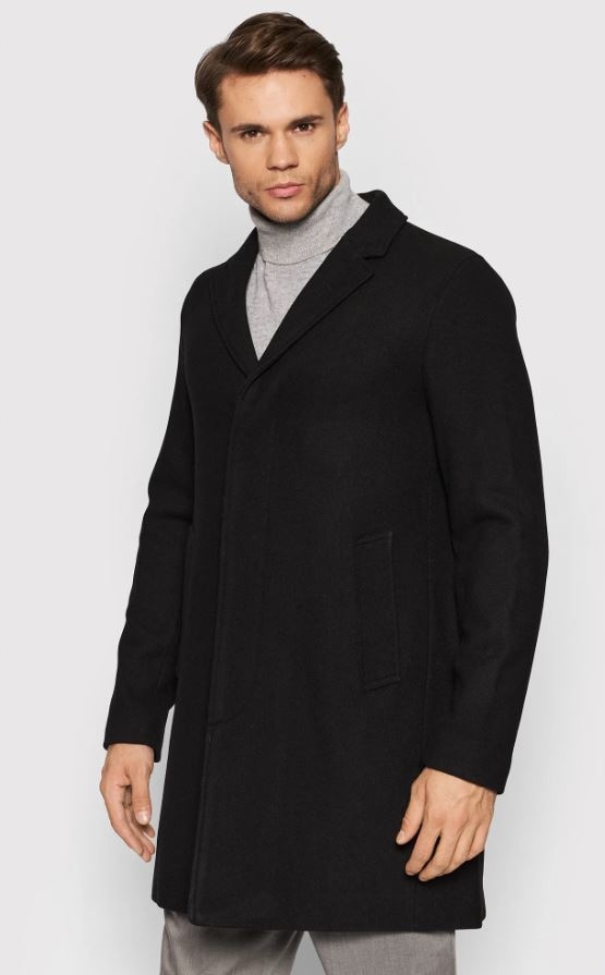 SELECTED HOMME PŁASZCZ KLASYCZNY CZARNY M SPC Marka Selected Homme