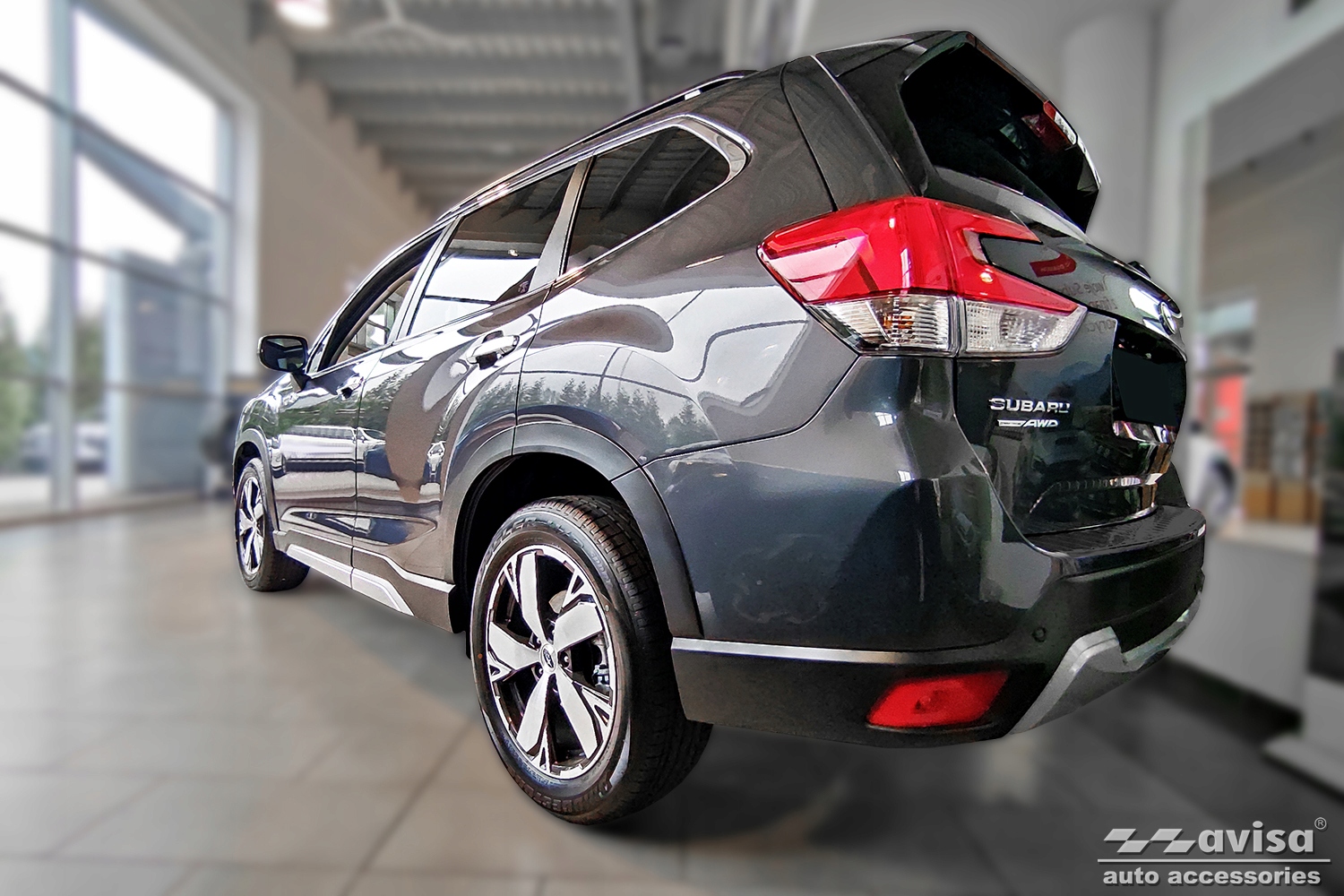 SUBARU FORESTER V suv NAKŁADKI PROGOWE LISTWY NA PROGI STALOWE Waga produktu z opakowaniem jednostkowym 2 kg