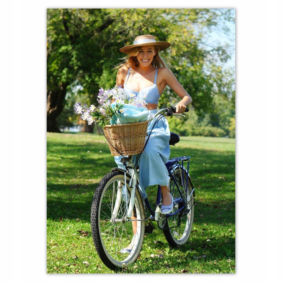 

Naklejki 50x70 Damka z kwiatami