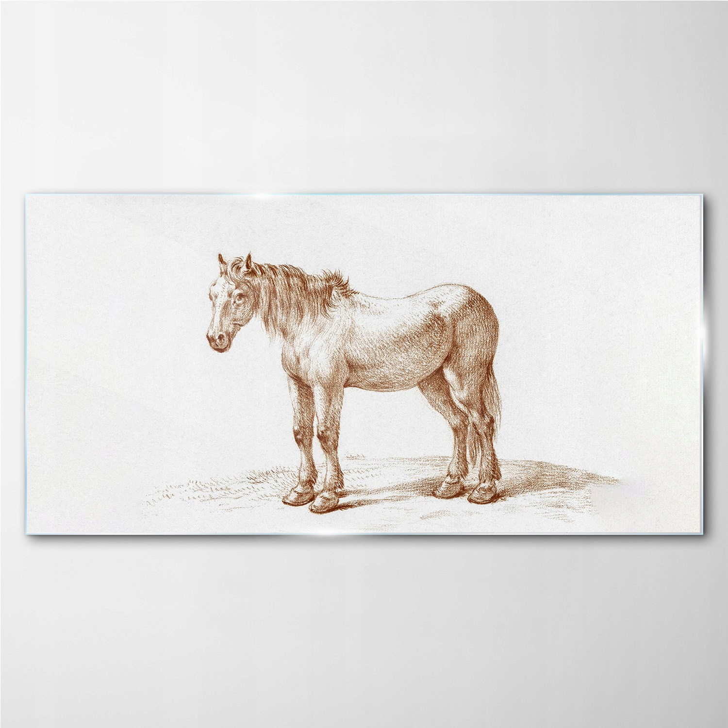 

Foto-obraz szklany na ścianę Szkic Koń 140x70 cm