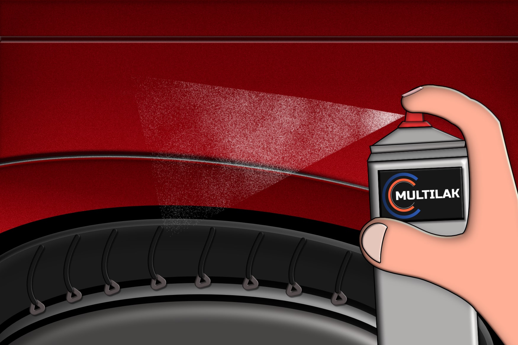 Lakier spray Scania 1346692 Multilak 400ml aerozol Producent Multilak