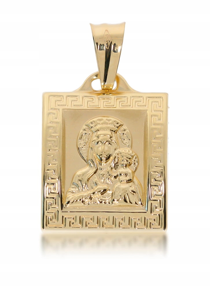 ZŁOTY MEDALIK MATKA BOSKA 585 CHRZEST KOMUNIA Stan opakowania oryginalne