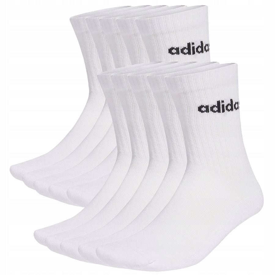 Skarpety adidas Linear Cushioned Crew 10P KF9091 biały 43-45