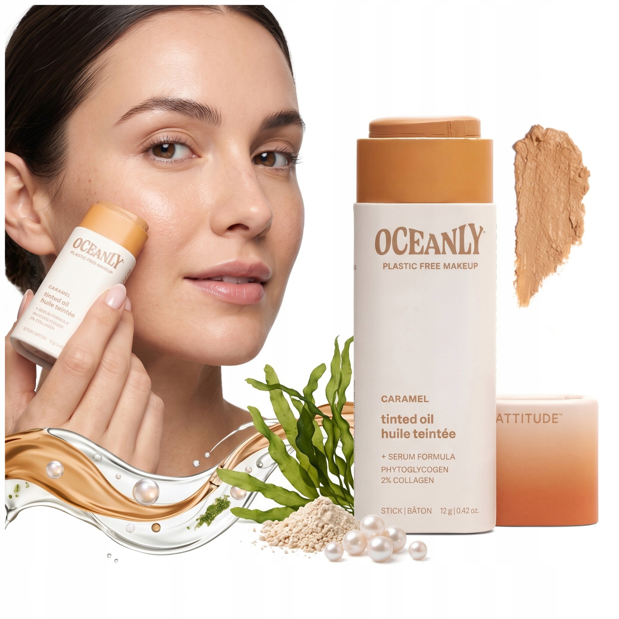 Rozjasňovač Olej na obličej Caramel Attitude Oceanly 12 g