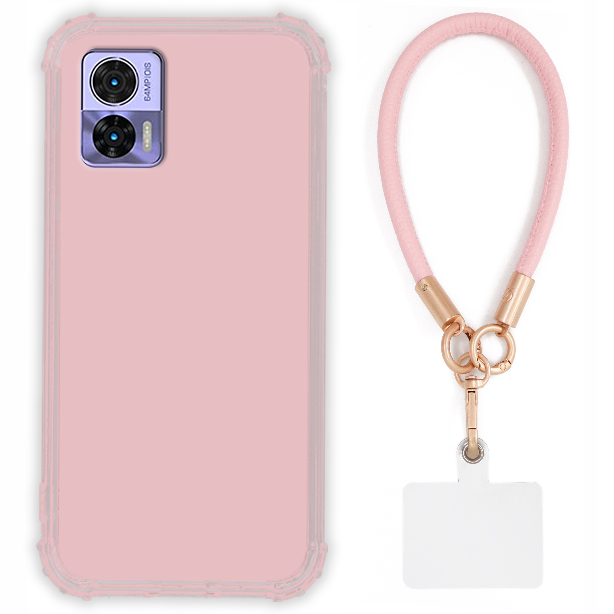 Etui Pre Motorola Edge 30 Lite Case Antishock Pinky Ružové vodítko Sada |tpu