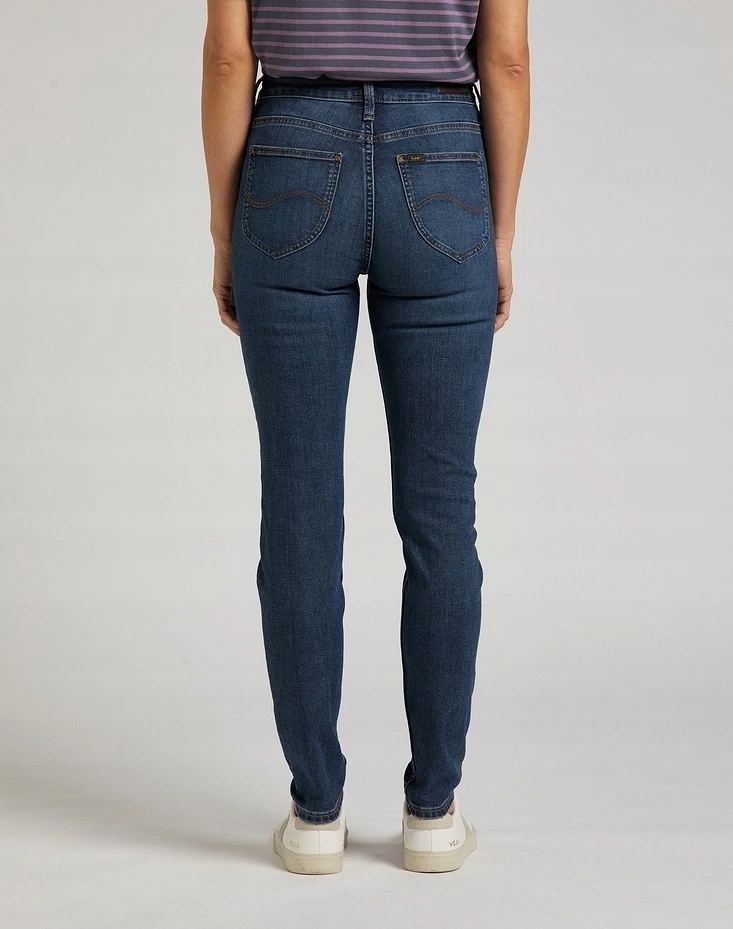 Dámské džínové úzké nohavice kalhoty Lee Scarlett High Dark Worn L626CGBD 26/33