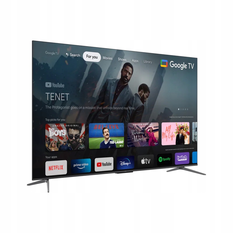 TV QLED 50" TCL 50C645 GoogleTV Smart UHD 4K HDR10 Przekątna ekranu (cale) 50