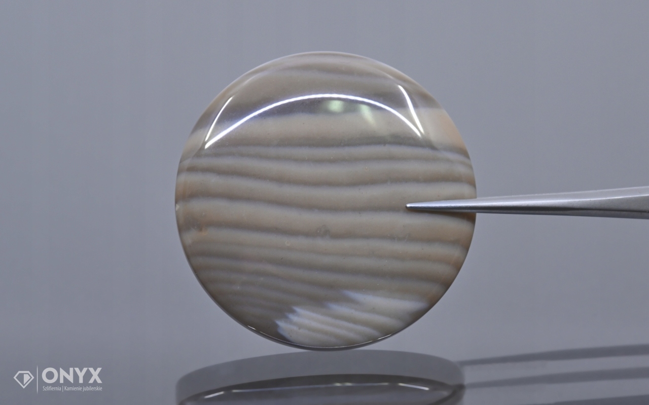 Křemílek pruhovaný kabošon kulatý fi 35 mm