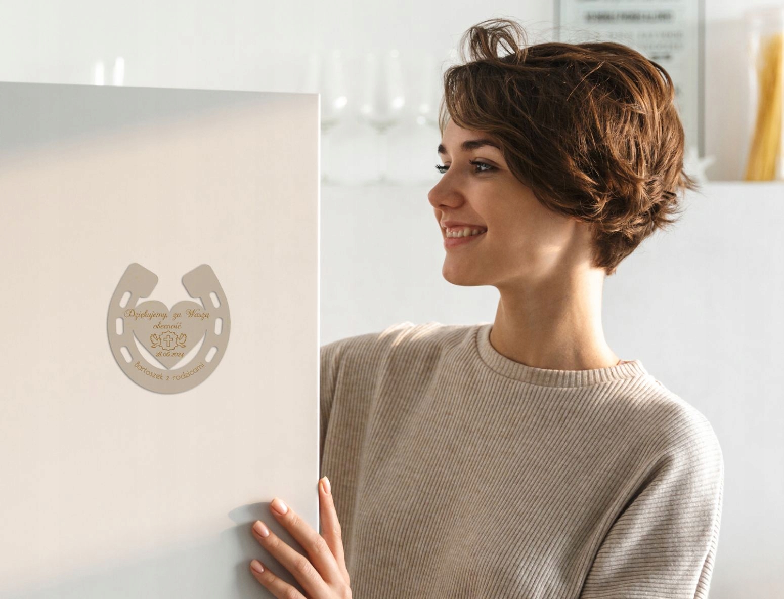 PODZIĘKOWANIE DLA GOŚCI CHRZEST MAGNES PODKOWA Okazje chrzest