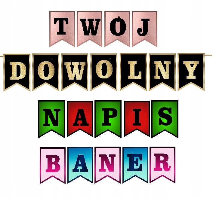 

Baner girlanda Dowolny własny Napis