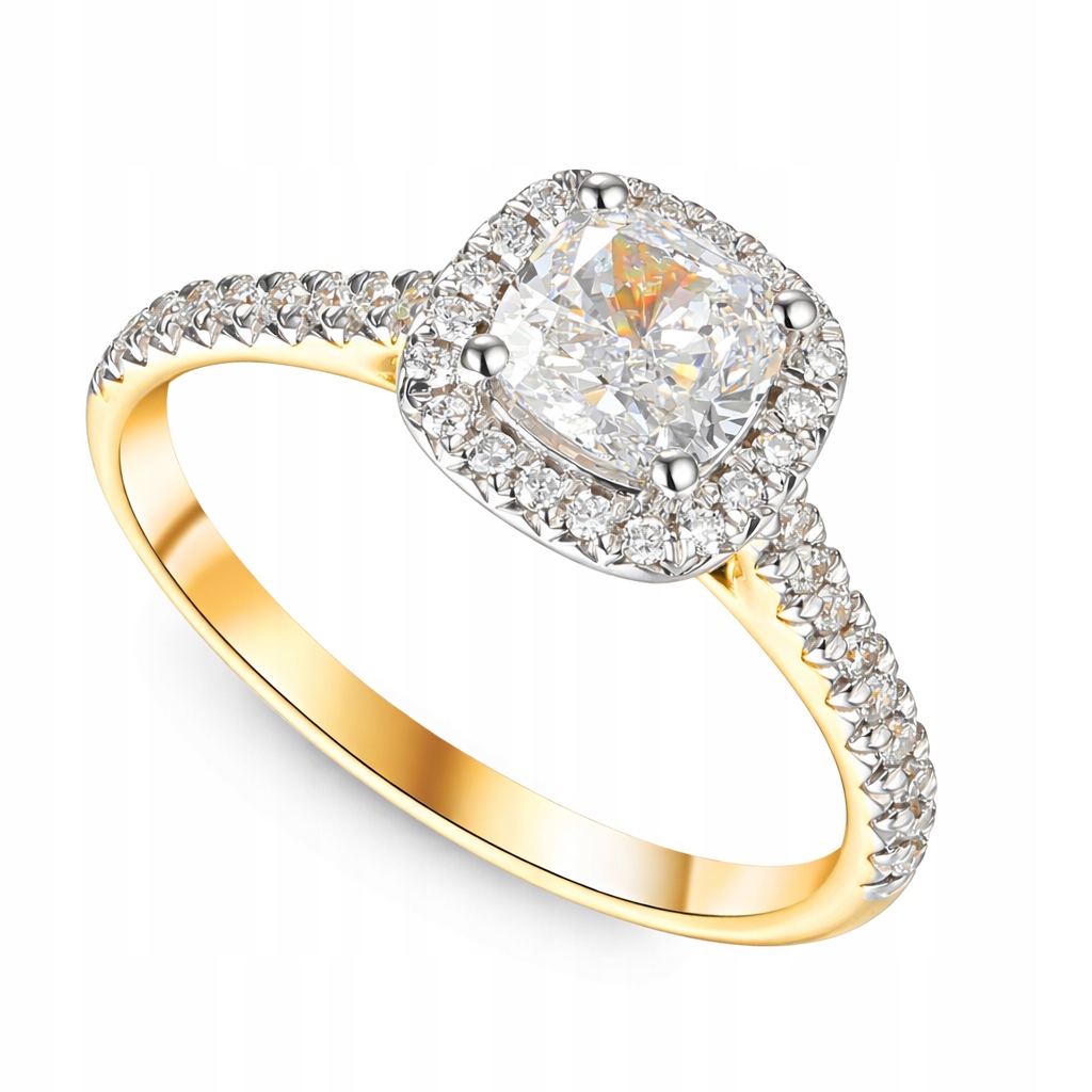 Prstýnek Au 585 s laboratorním diamantem 0,07 ct velikost 13