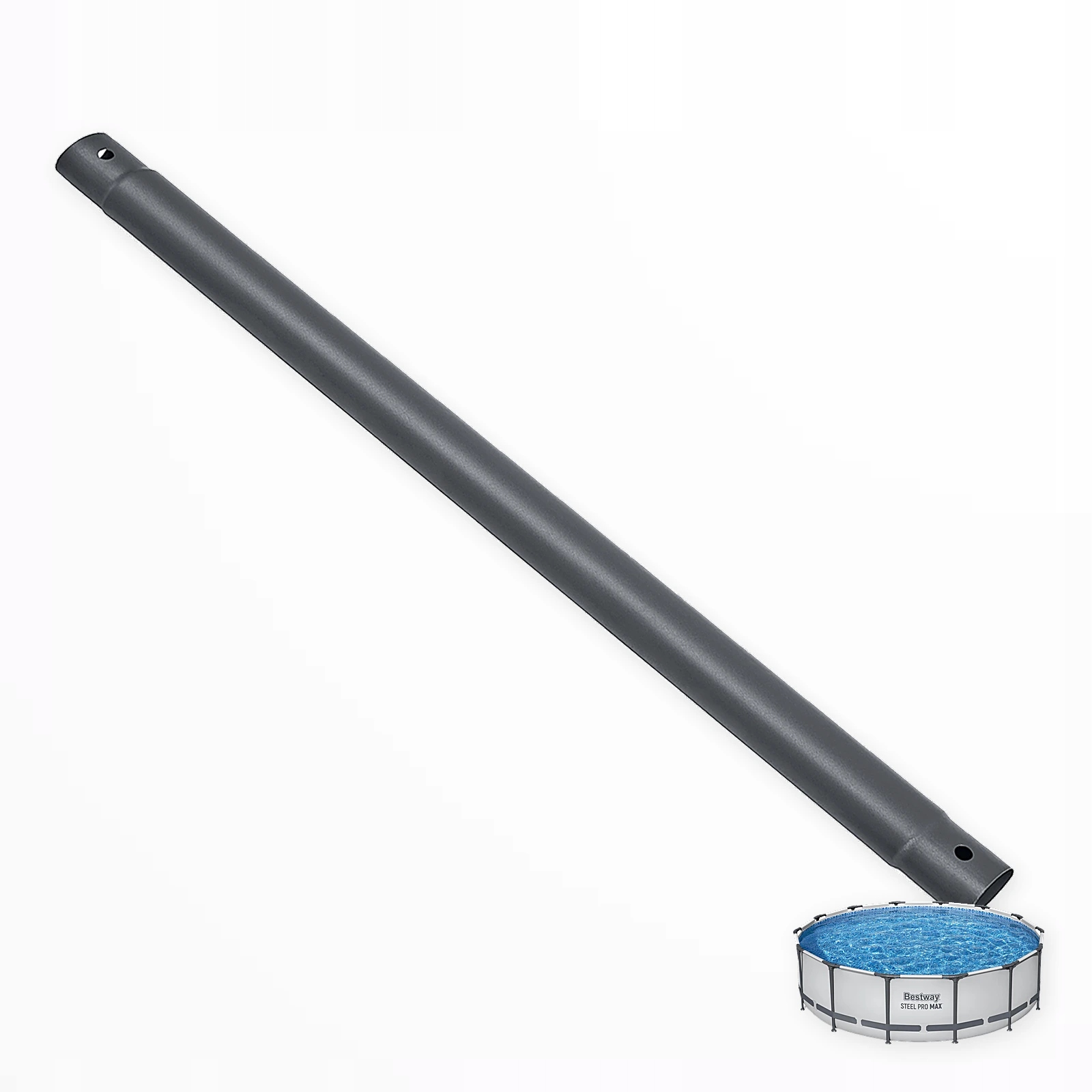 Šedá horizontální trubice Bestway 56950 Steel Pro kulatý filtrační Max