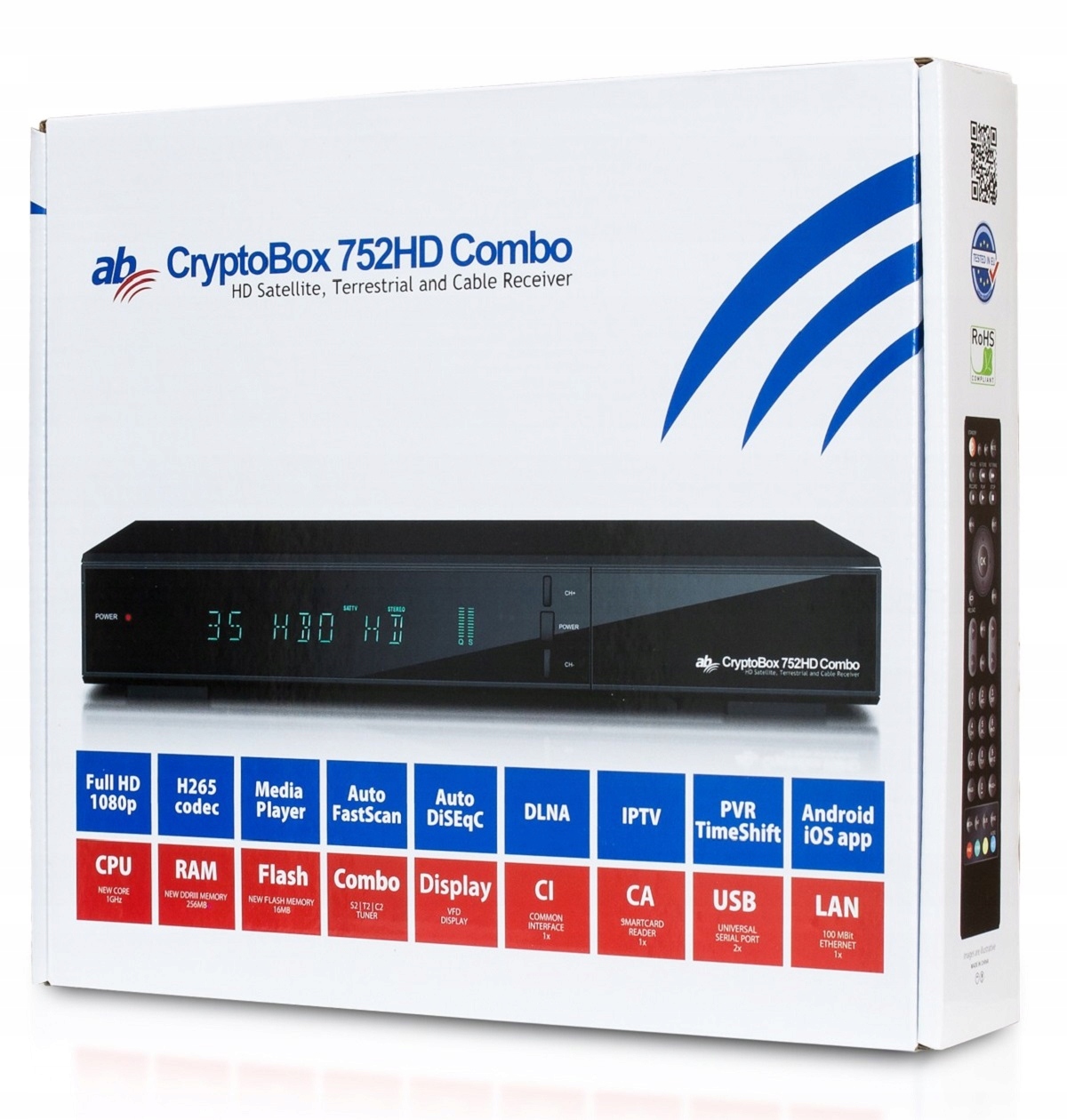 CryptoBox AB 752HD COMBO CX CI+ H.265 Marka AB-COM
