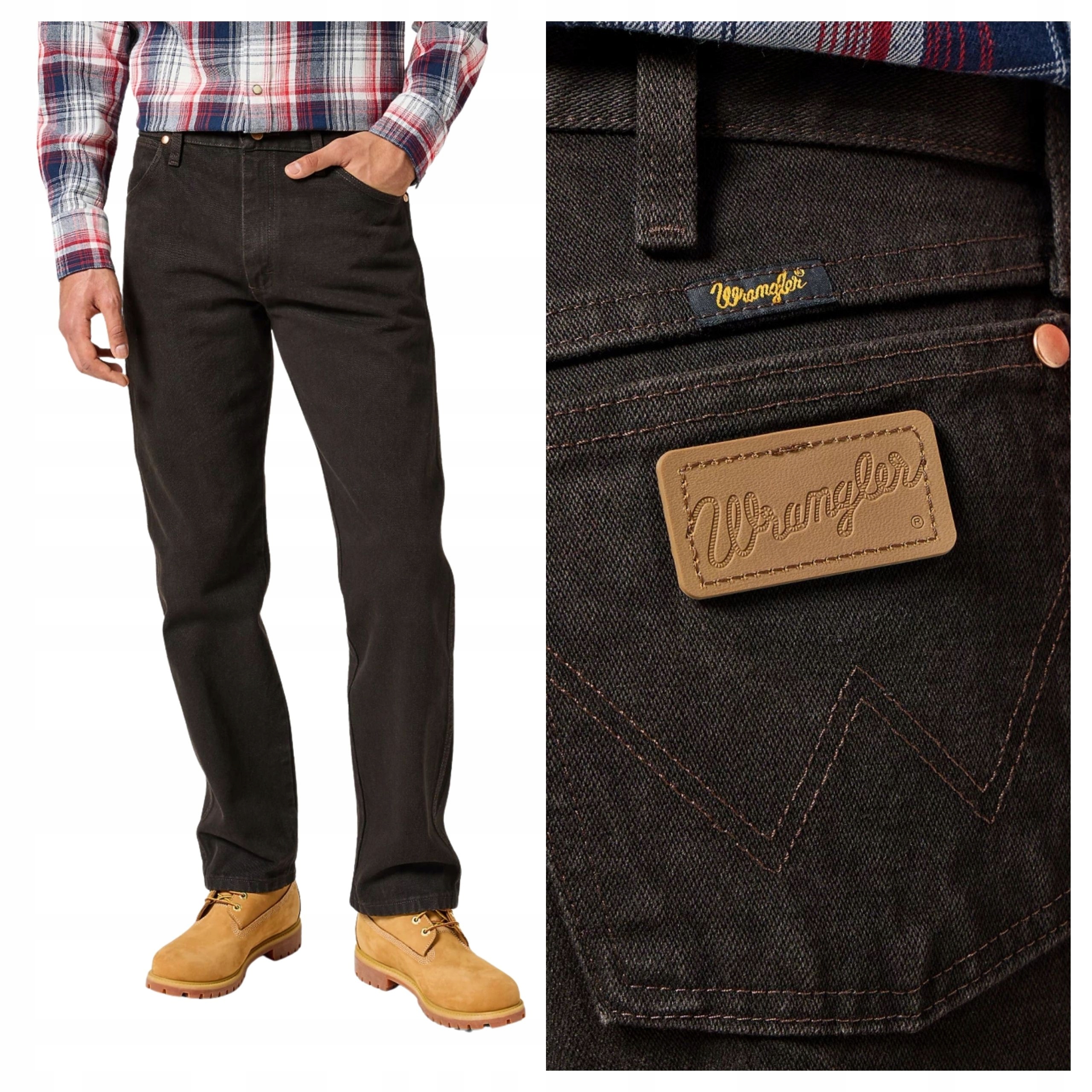 Pánské kalhoty Wrangler 13MWZ Slim Fit Black Chocolate W31 L30