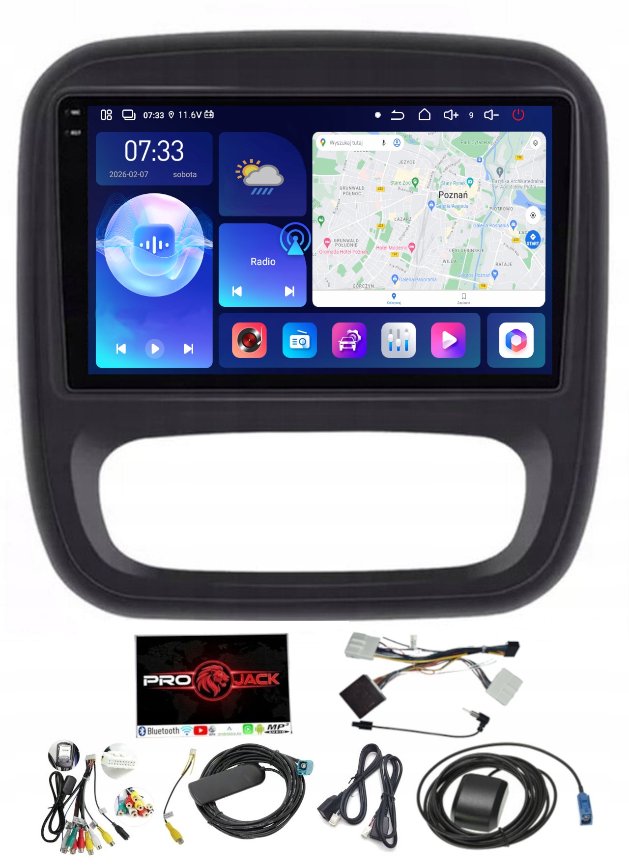 Rádio Navigácia Carplay Gps Android Opel Vivaro 2014-2021 6GB 128GB Sim