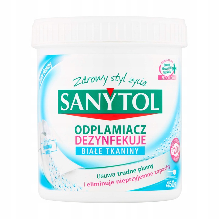 

Sanytol odplamiacz białe tkaniny 450g