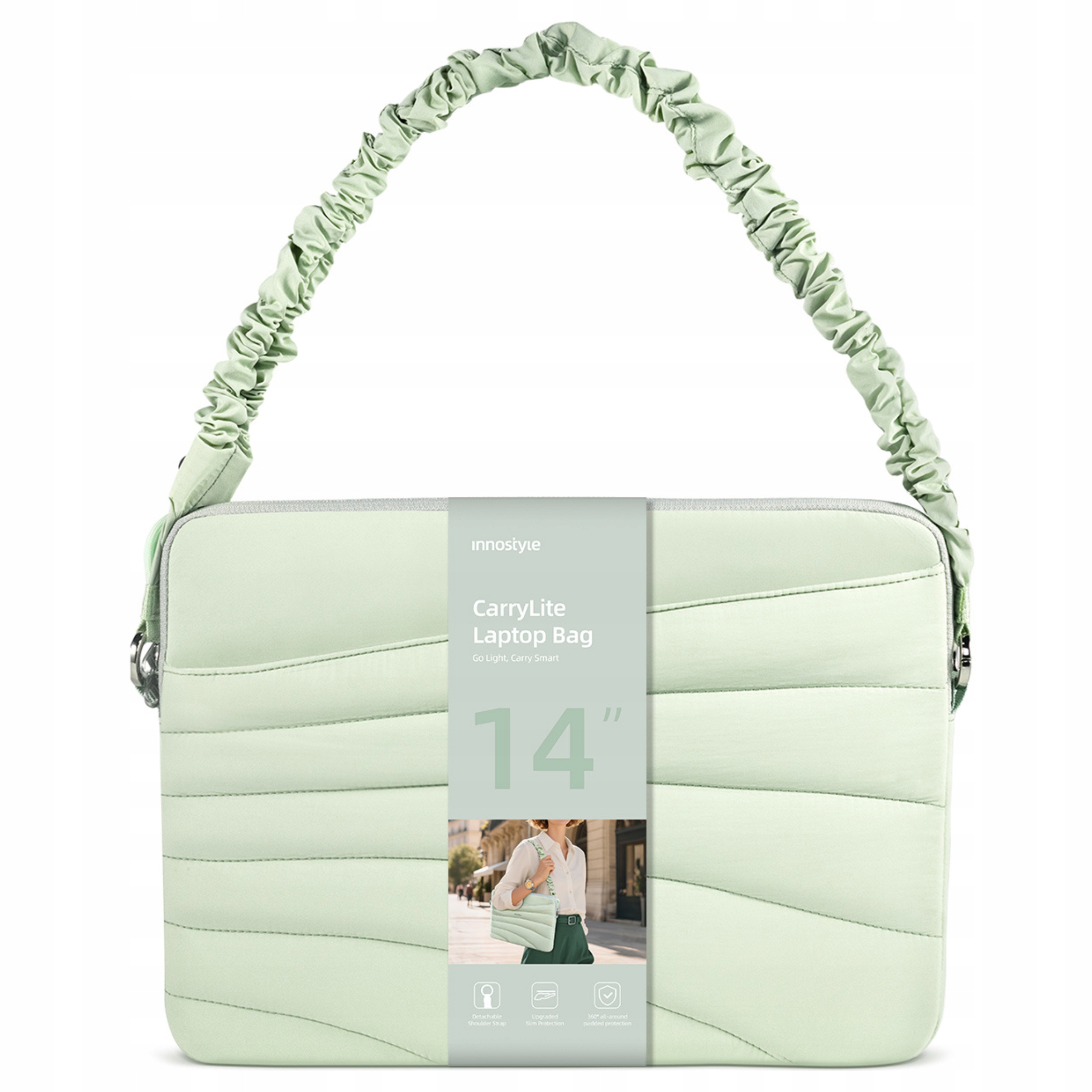 Innostyle Torba Na Laptopa 13 14 Wodoodporna Carrylite Elastic Strap