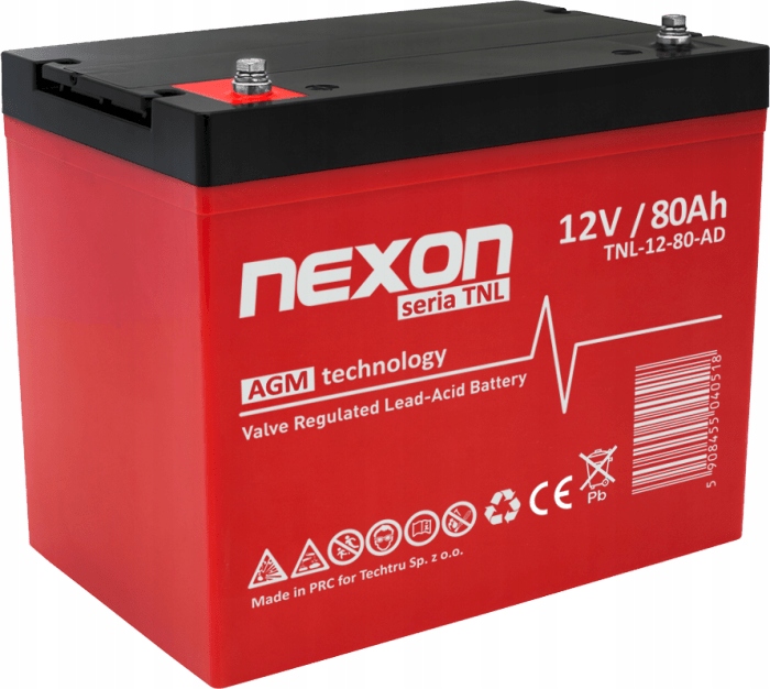 Akumulator Bezobsługowy Nexon Tnl 80-12 Vrla Agm 12V 80Ah