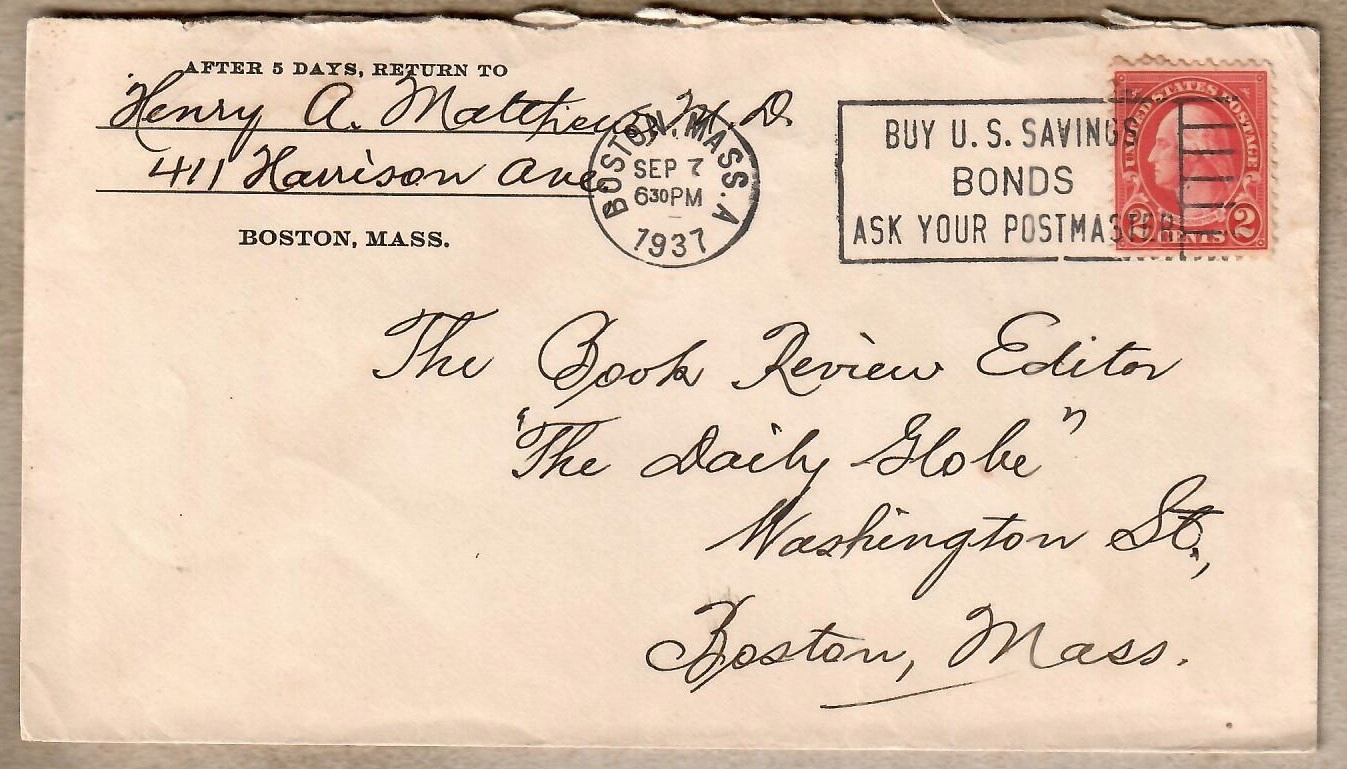 USA, 1937 r. koperta