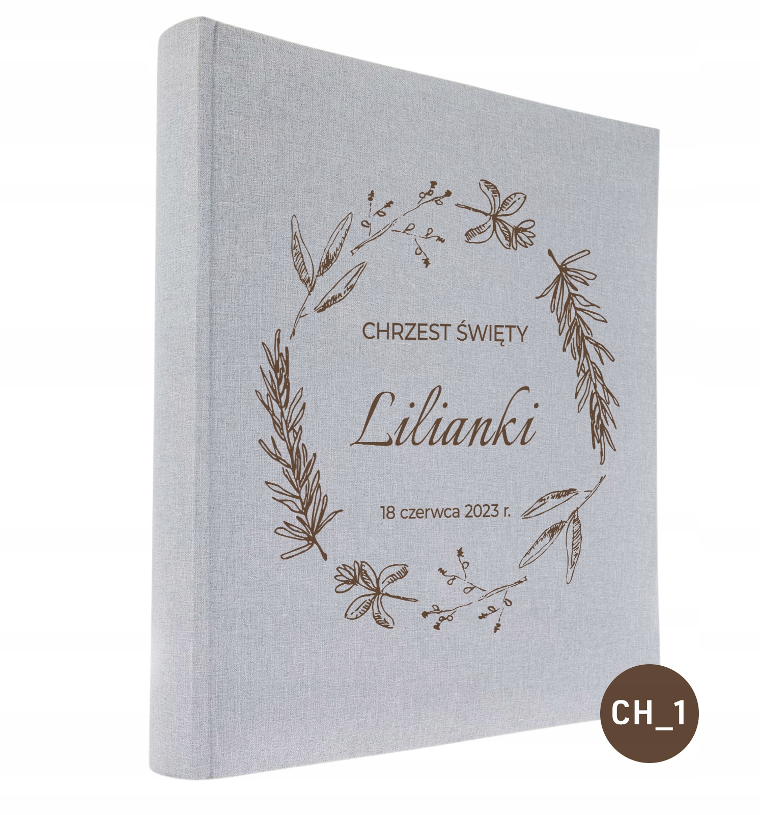 Tradiční album 60 stran personalizace Křest – vlastní nápis na obálce