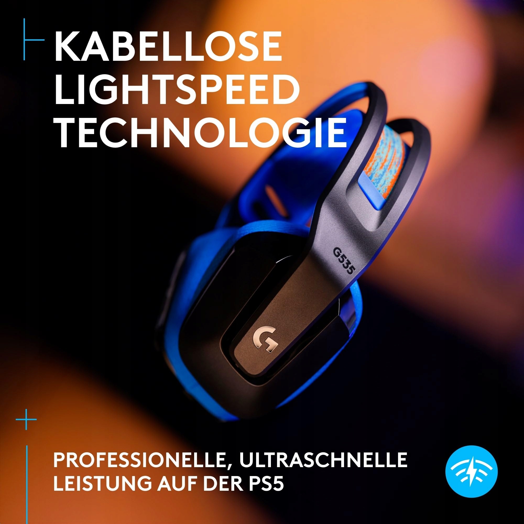 LOGITECH G G535 Bezprzewodowe Słuchawki Gamingowe USB-C — miniatura 2